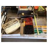 Lot, miscellaneous tools, hardware, ammo, cans,
