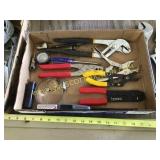 Lot of handtools, pliers, crimpers, vice grips,