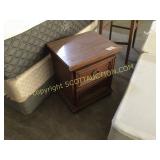 Two drawer, wood, nightstand