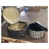 Two vintage hat boxes