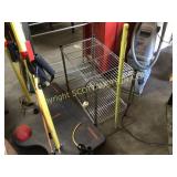 Two shelf wire, adjustable, shelving unit