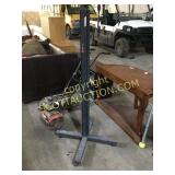 Caster metal stand for adjustable hanging hooks