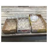 A lot of crystal party dishes with extra cups,