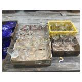 42 pieces mostly stemware, Crystal bar glasses