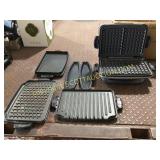 George foreman grill with waffle plates, griddle