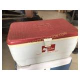 Old Milwaukee, red and White igloo cooler