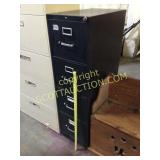 Hon 4 drawer black letter file cabinet