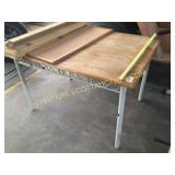 3ï¿½ x 4ï¿½ metal frame wood top dining table