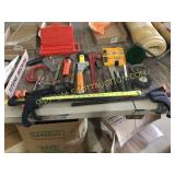 Lot of hand tools, bar clamps, sheet clamp,
