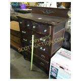 Solid wood, vintage, six drawer, chest of