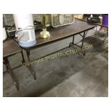 (3) 6 foot folding brown Banquet tables, well used