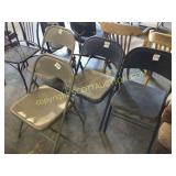 4 Mis-matched folding card table chairs