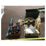Lot with binoculars massager ammo cans, full of