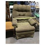 Brown cloth recliner
