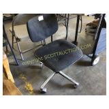 Black, secretarial desk chair