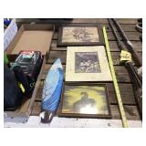 Four pieces of artwork, Remington, copy, etc.