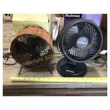 Two fans, mainstays 7 inch wicker style,