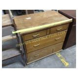 33 inch all wood 4 drawer deep chest of drawers