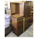 Antique oak, Gentlemens, chest, mirror for