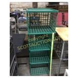 Four piece green plastic stack organizers