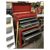 Craftsman red, five drawer, top and bottom toolbox