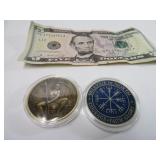 Pair of Colorized Coins