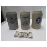 German Stoneware Beer Mugs Heavy