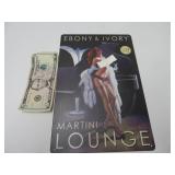 Ebony and Ivory Martini Lounge Metal SIgn 8x12