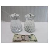 Glass Pineapple Bookends or
