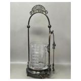Antique Victorian Pickle Caster & Tongs Missing