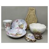 Vintage Bundle Cat Cookie, Carved Vintage Shell,