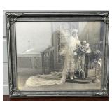 Framed Antique Wedding Bride Bridal Photo