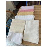 Large Lot of Polyester Tablecloths, Cotton