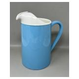 Royal China Blue Heaven Ceramic Pitcher Has Chip