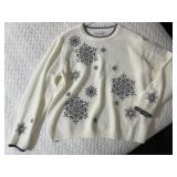 Sz XL Ladies Alfred Dunner Chirstmas Embroidered