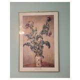 Framed Claude Monet Purple Poppies Poster