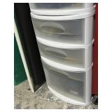 Three Drawer Plastic Storage Container Bin