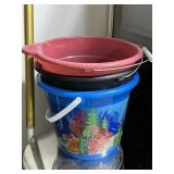 (3) Cleaning Buckets Plastic Bucket