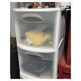 Two Drawer Plastic Storage Container Bin