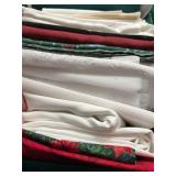 Fabric Remnants Christmas, White, Flannels,