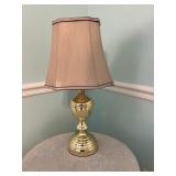 Brass Queen Anne Style Nightstand Table Lamp