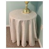 Decorator Round Table w Tablecloth