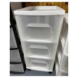 3 Drawer Plastic Storage Drawers Cabinet on