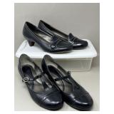 Sz7 Ladies Naturalizer Leather Upper Heels Shoes