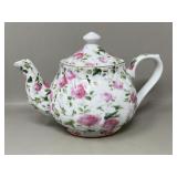 Pink Roses Teapot with Lid