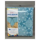 NEW Summer Medallion Vinyl Tablecloth 60x84