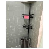Tension Rod Bathroom Organizer & Bath Mat