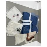 Vintage Denim Apron, Handkercheif, Hankies