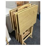 Set of Wooden TV Trays Tray Set