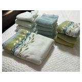 Green Teal Towels Bath Towel Hand Towels